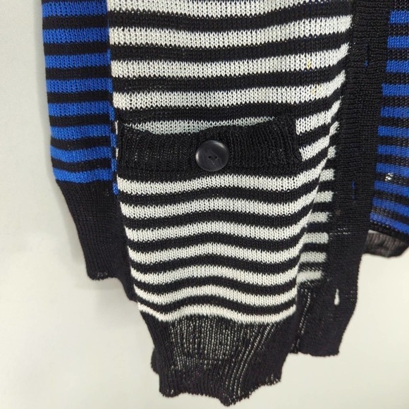 Sportsworks Studio Womens Sweater Set Black White‎ Striped Knit M - Picture 4 of 13